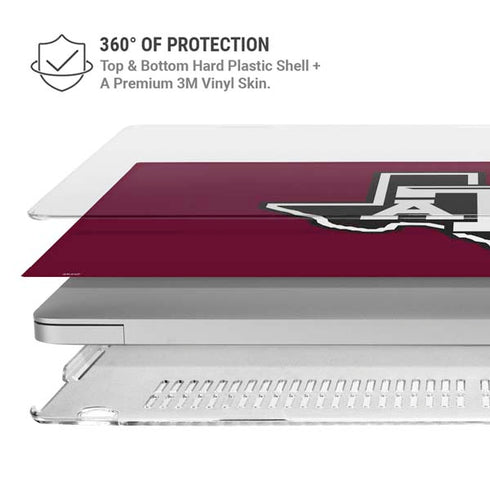 Texas A&M University Black Logo MacBook Pro 14in (2021-24) Case plus Skin